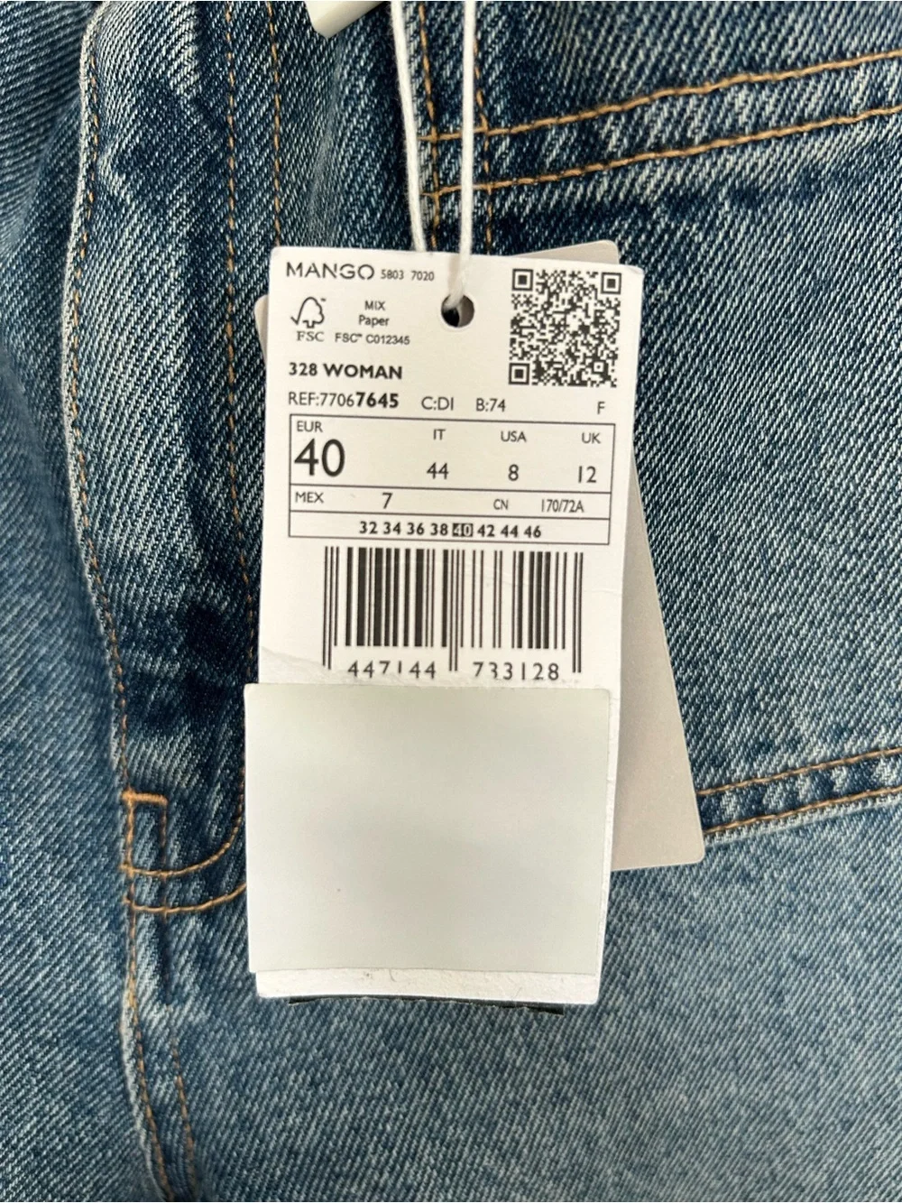 Mango Wide-Leg Jeans in Light Blue Denim